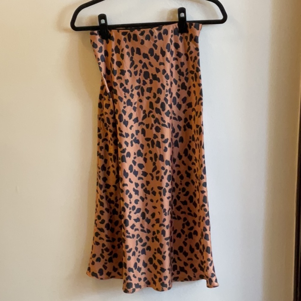 Urban Outfitters Leopard Print Midi Skirt